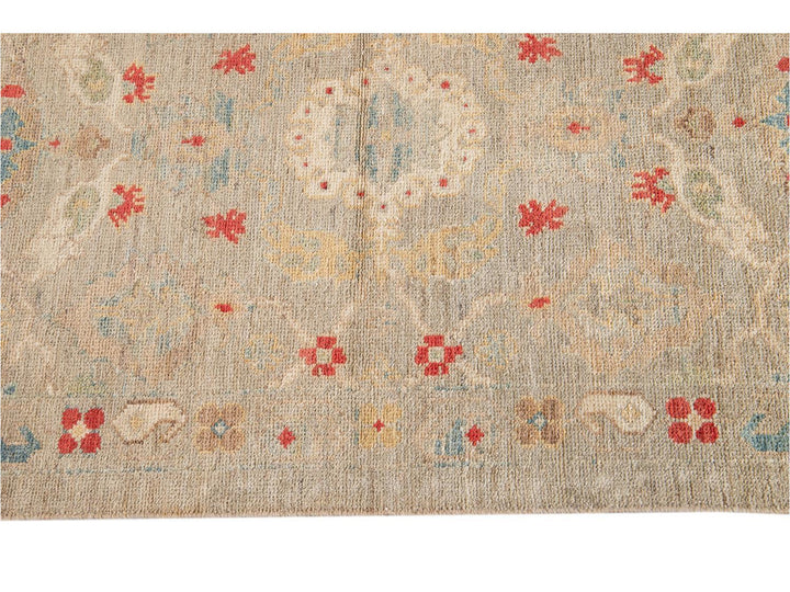 21st Century Modern Sultanabad Wool Runner Rug 3 X 12