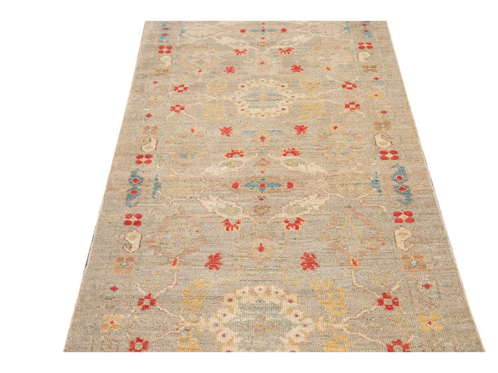 21st Century Modern Sultanabad Wool Runner Rug 3 X 12