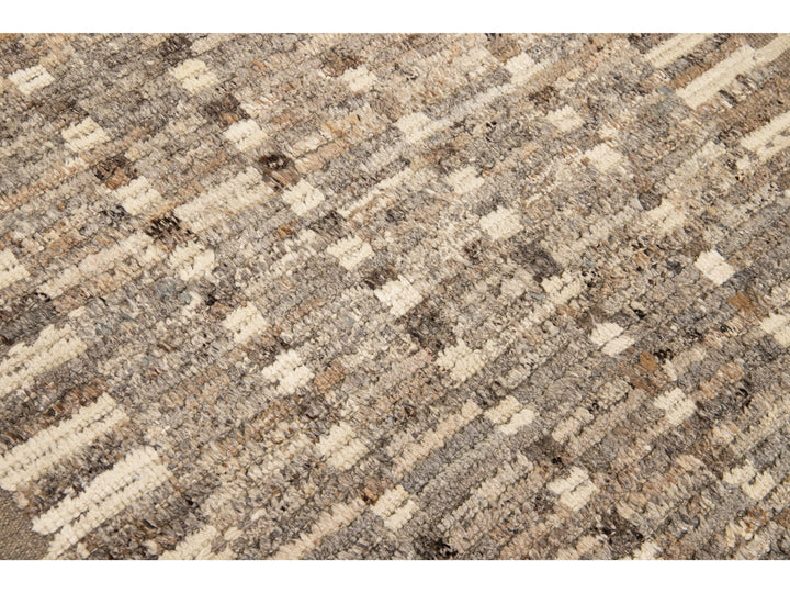Modern Moroccan Wool Boho Runner 3 X 13