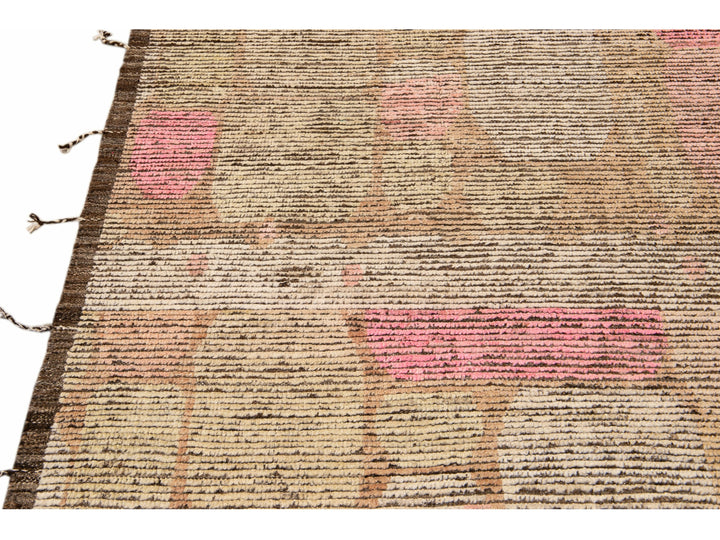 Modern Moroccan Wool Boho Runner 4 X 16