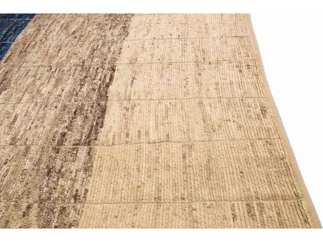 Modern Moroccan Boho Wool Rug 13 X 15