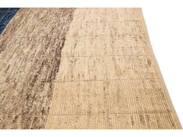 Modern Moroccan Boho Wool Rug 13 X 15