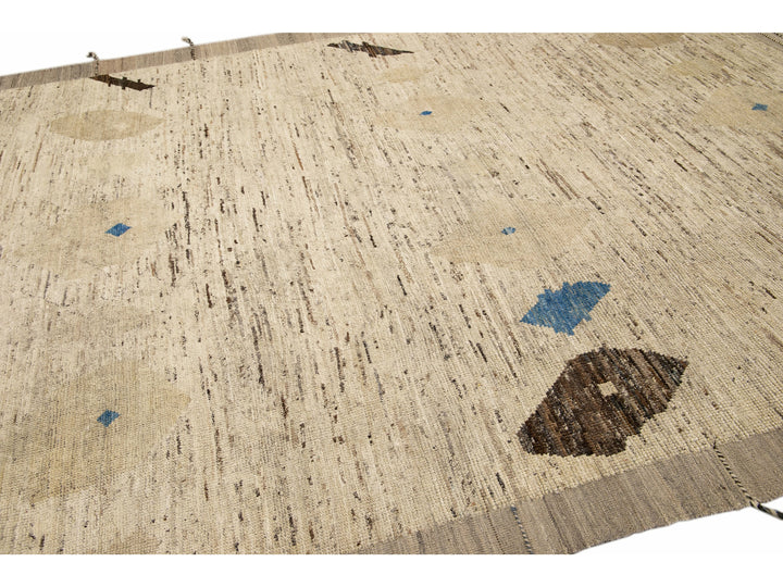 Modern Moroccan Boho Wool Rug 9 X 12