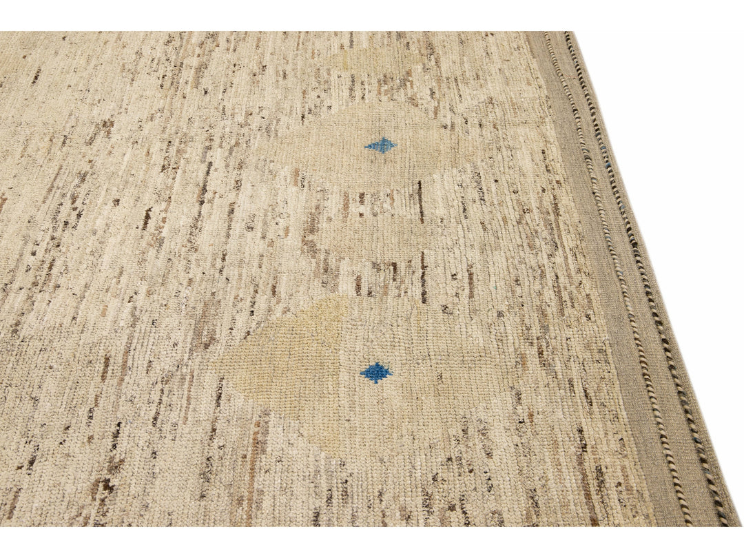 Modern Moroccan Boho Wool Rug 9 X 12