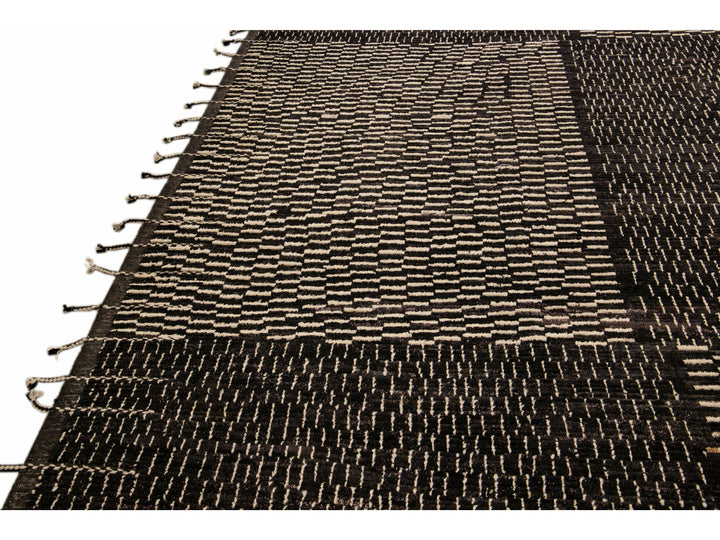 Modern Moroccan Boho Wool Rug 14 X 19