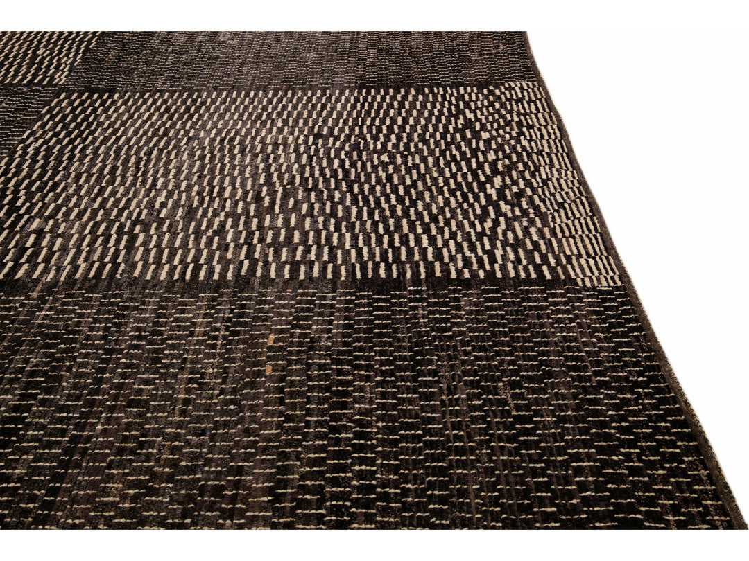 Modern Moroccan Boho Wool Rug 14 X 19