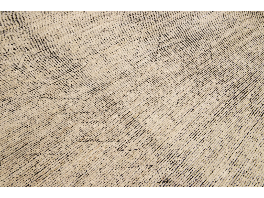 Modern Moroccan Boho Wool Rug 13 X 15