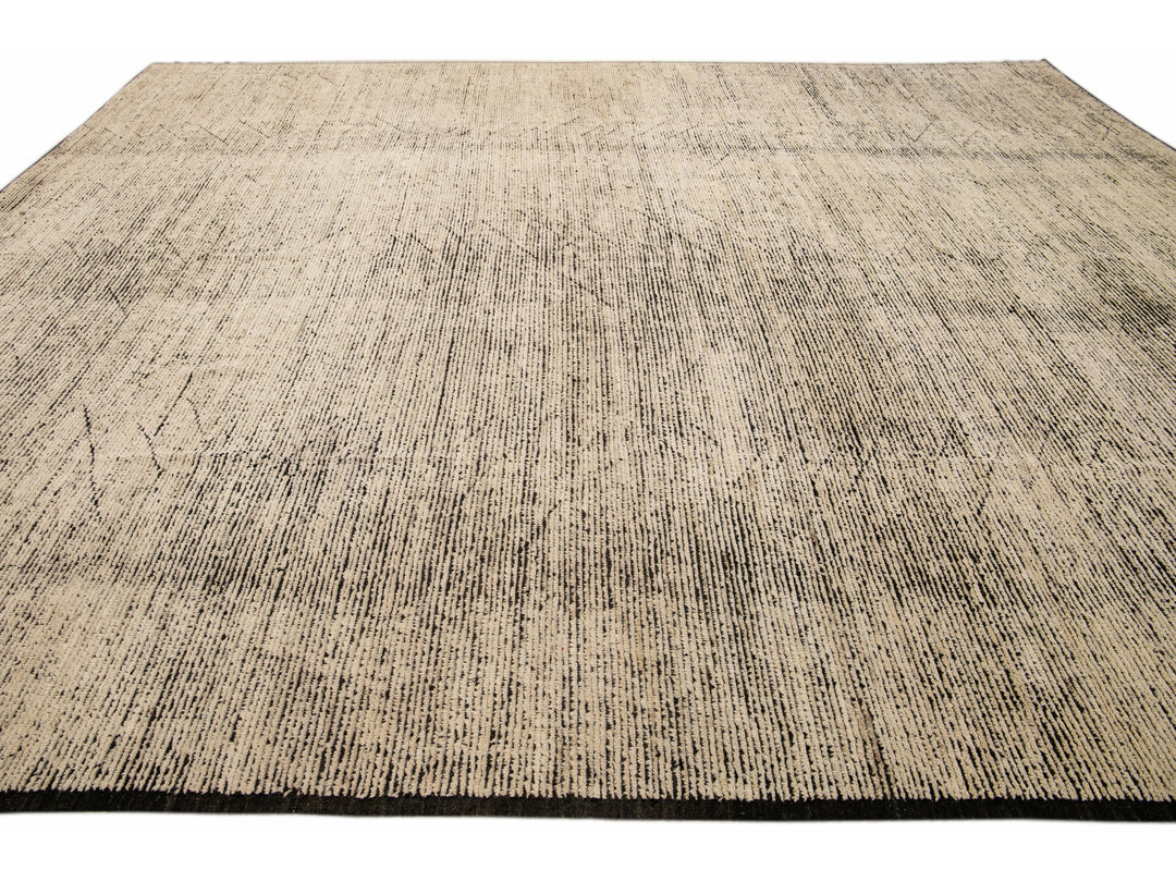 Modern Moroccan Boho Wool Rug 13 X 15