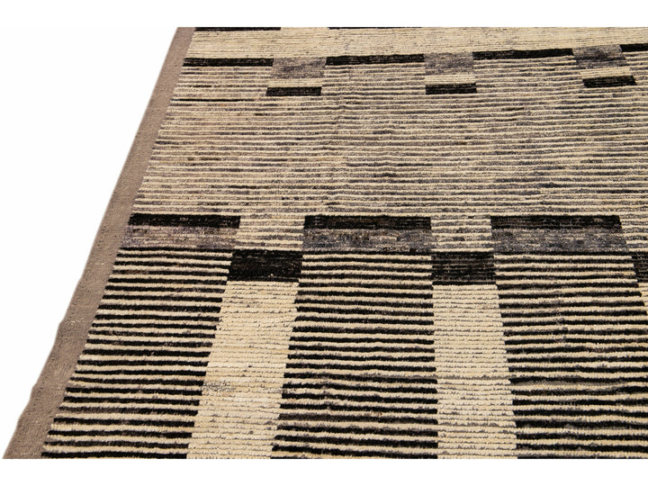 Modern Moroccan Boho Wool Rug 8 X 15