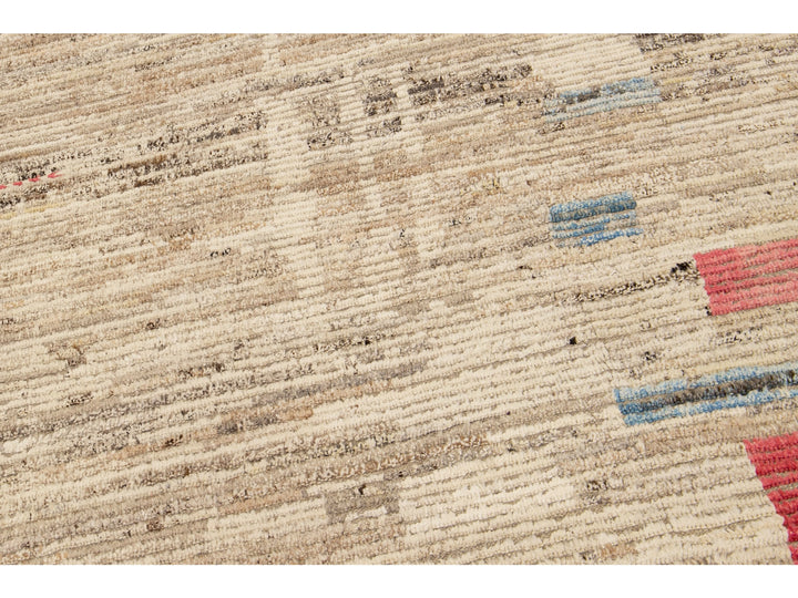 Modern Moroccan Boho Wool Rug 14 X 14