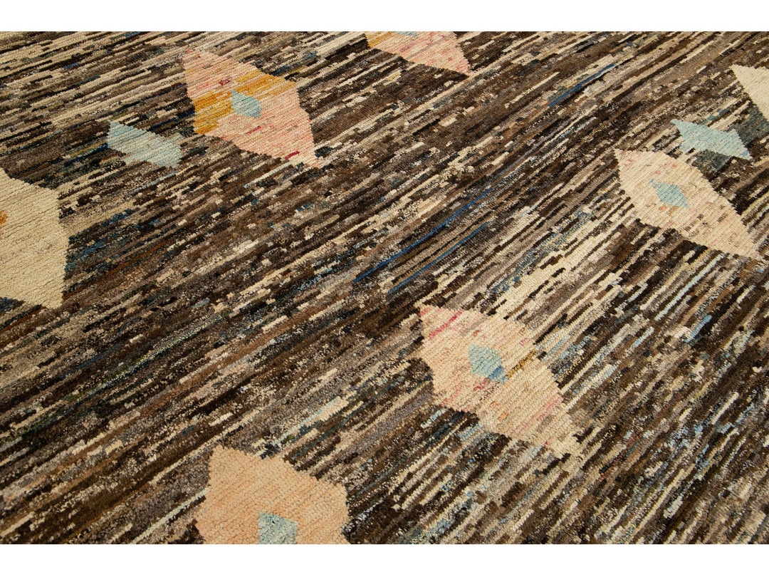 Modern Moroccan Wool Rug 10 X 14