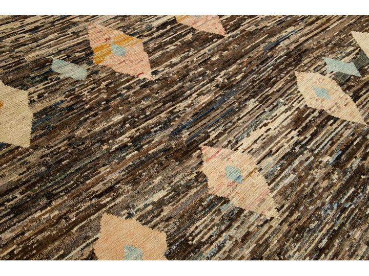 Modern Moroccan Wool Rug 10 X 14