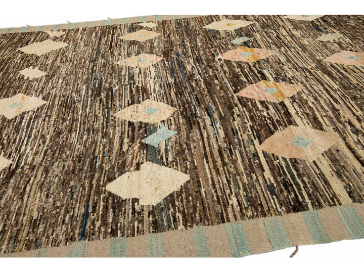 Modern Moroccan Wool Rug 10 X 14