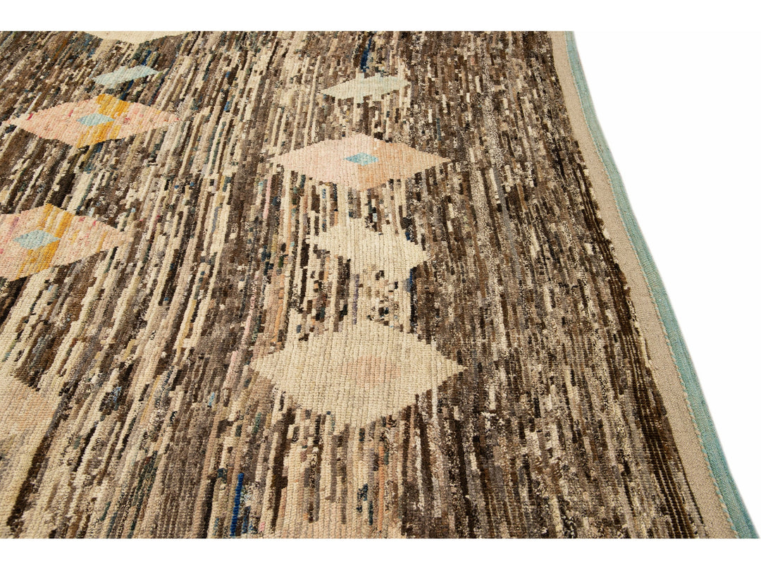 Modern Moroccan Wool Rug 10 X 14