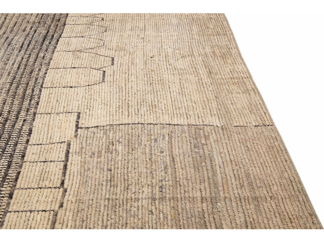 Modern Moroccan Wool Rug 13 X 13