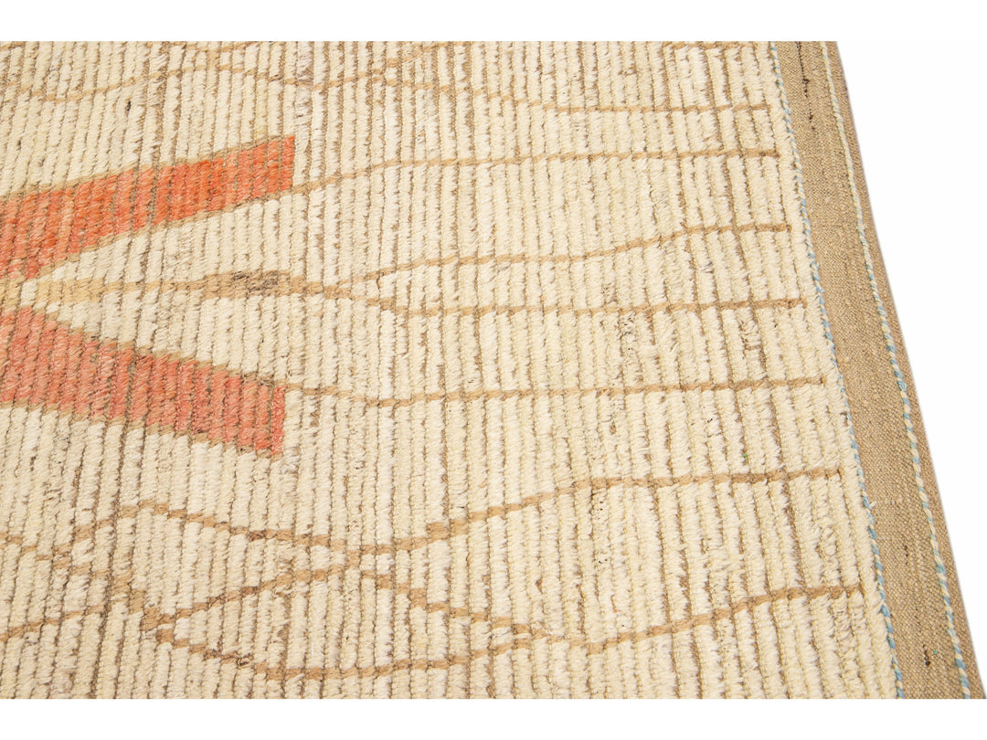 Modern Moroccan Boho Wool Runner 3 X 12