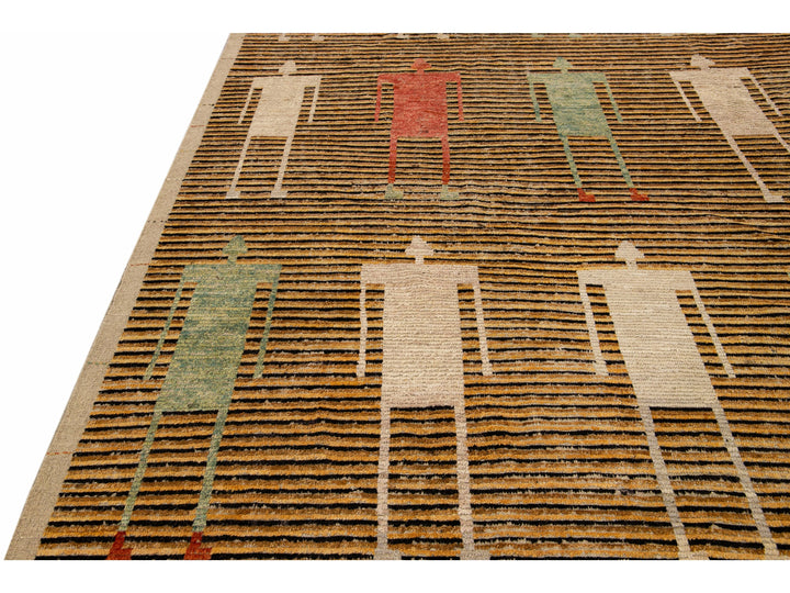 Modern Moroccan Wool Rug 12 X 15