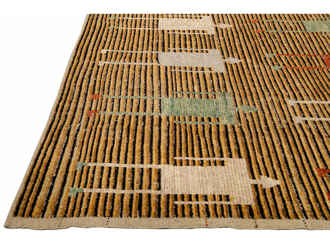 Modern Moroccan Wool Rug 12 X 15