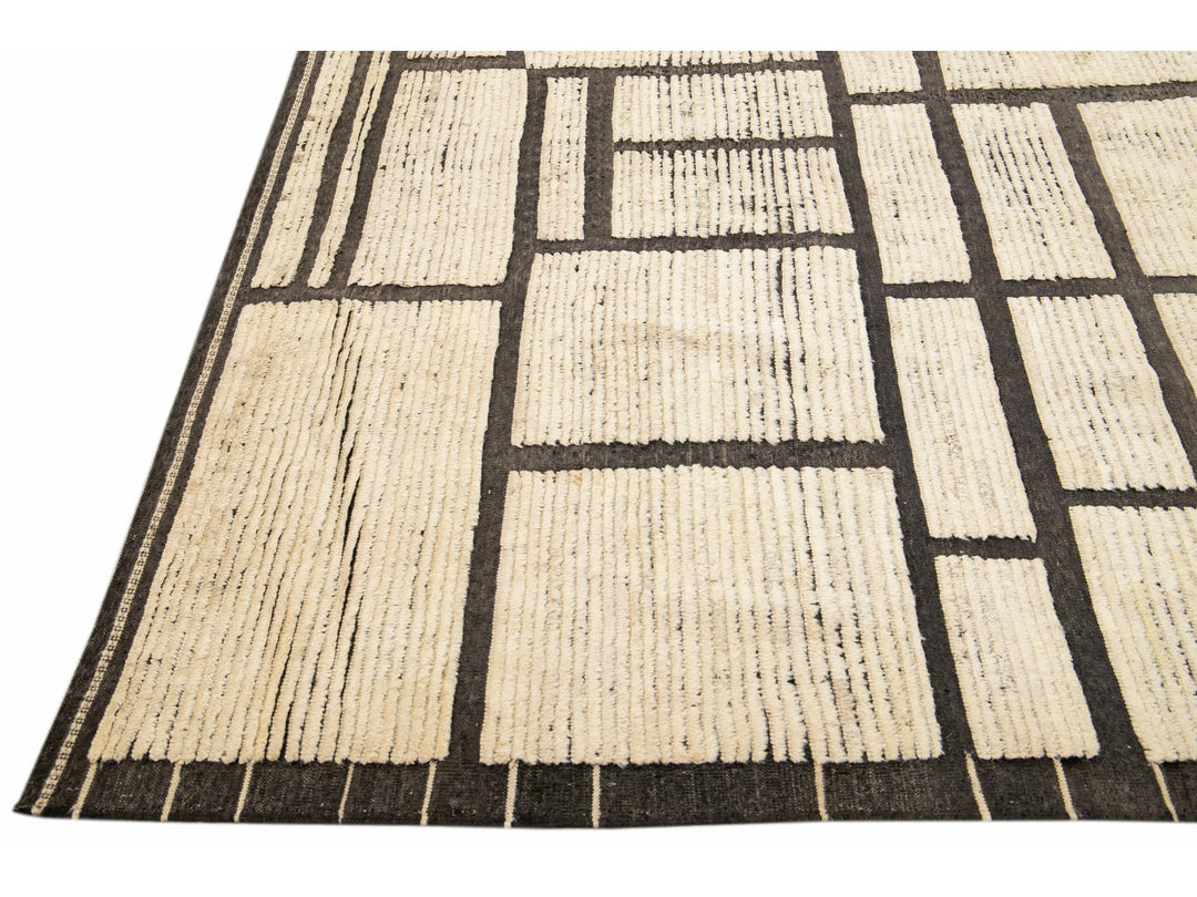 Modern Moroccan Wool Rug 12 X 16