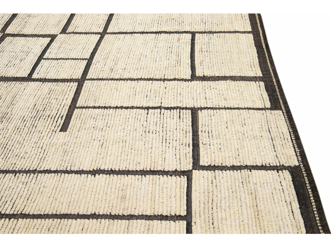 Modern Moroccan Wool Rug 12 X 16