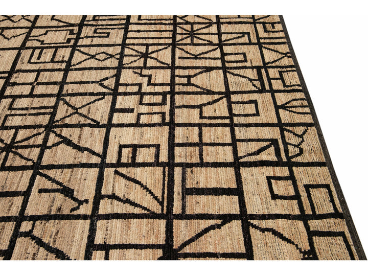 Modern Moroccan Wool Rug 10 X 12