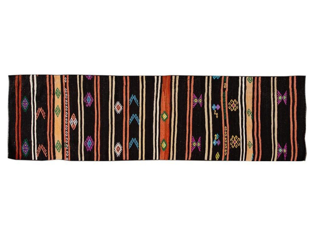 Vintage Kilim Wool Runner 3 X 11