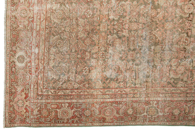 Antique Tabriz Wool Rug 8 X 9