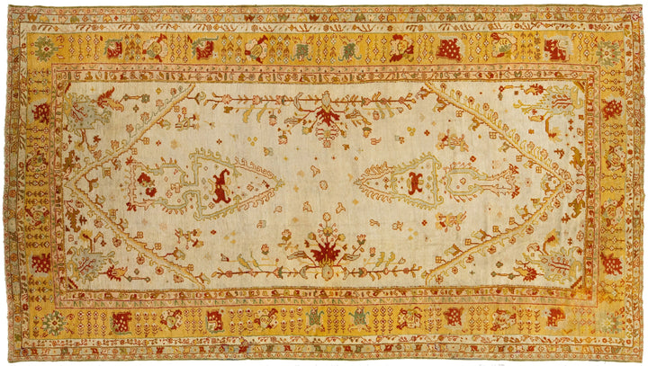 Antique Turkish Oushak Wool Rug 10 X 18