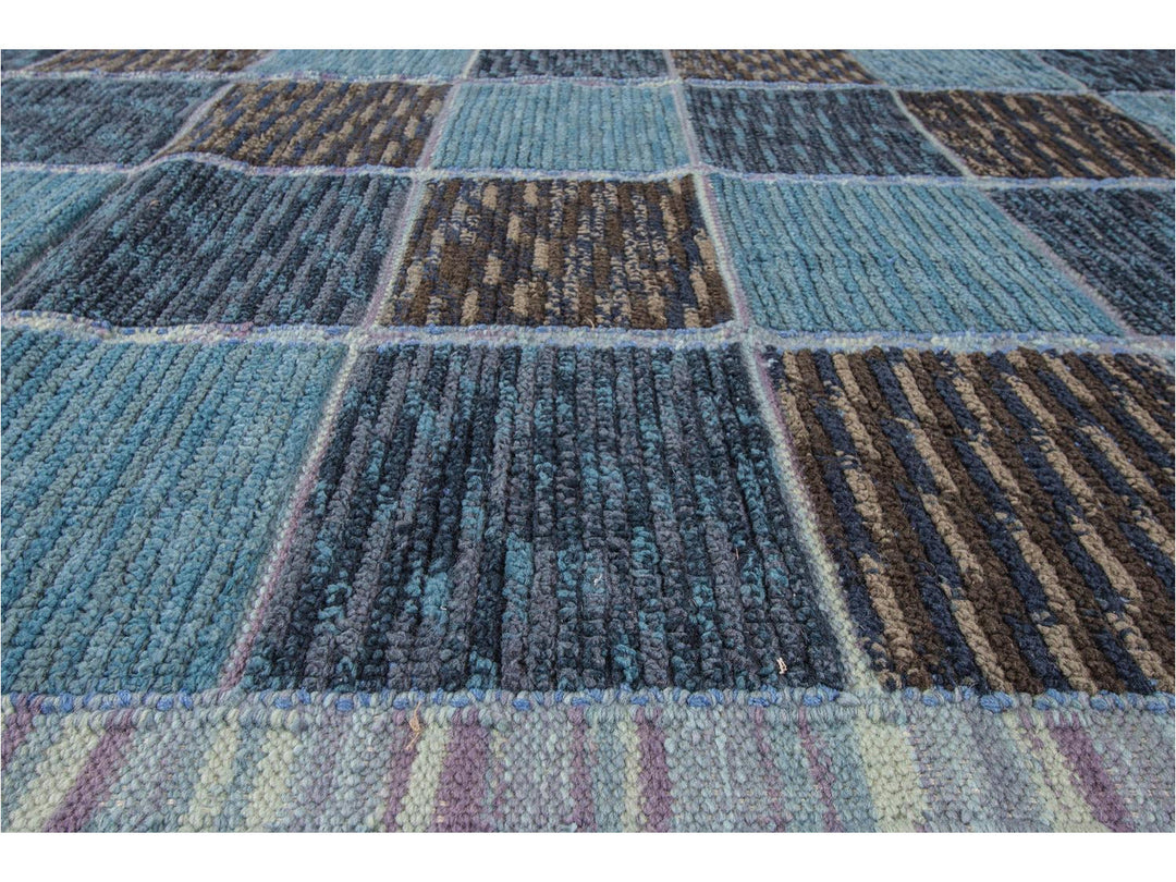 Modern Swedish Square Wool Rug 10 X 11