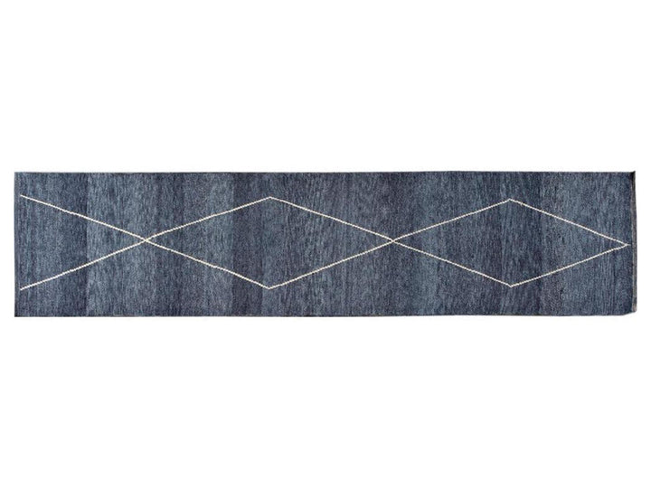 Modern Moroccan Style Wool Runner 3 X 14