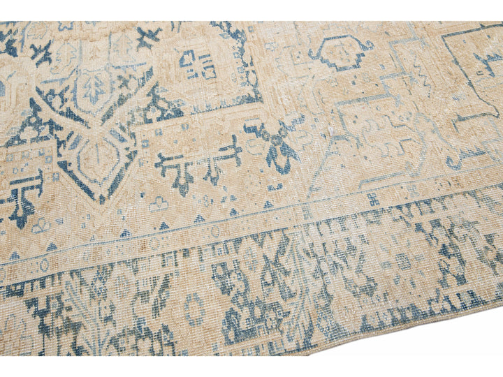 Antique Heriz Wool Rug 8 X 11
