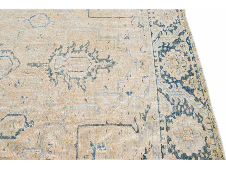 Antique Heriz Wool Rug 8 X 11