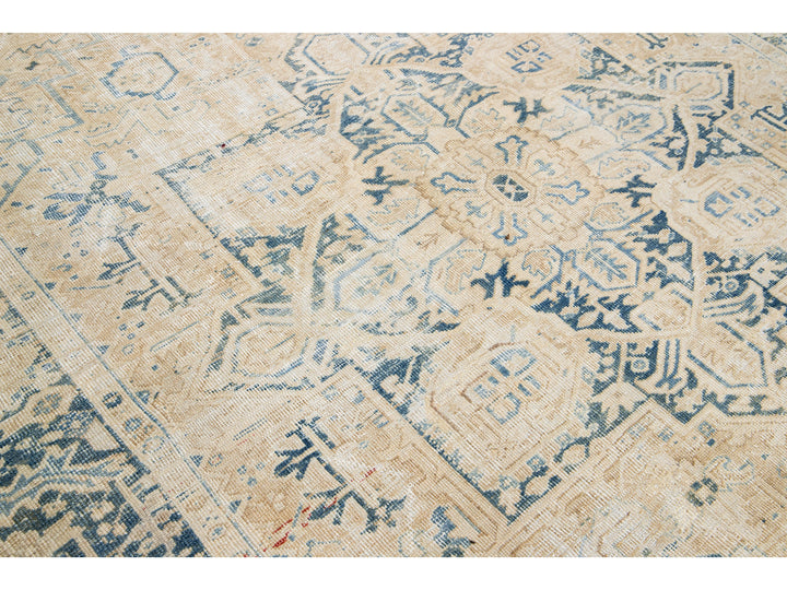 Antique Heriz Wool Rug 8 X 11