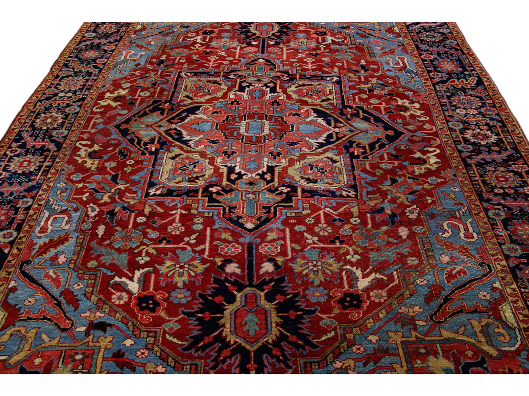 Antique Persian Heriz  Wool Rug 8 x 12