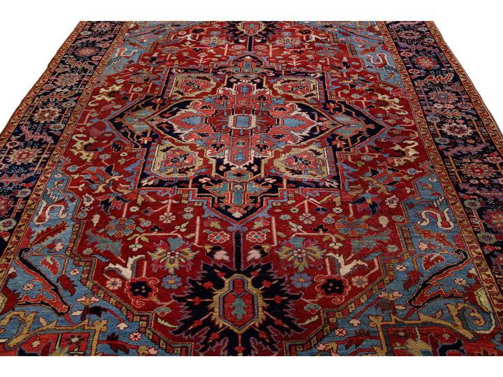 Antique Persian Heriz  Wool Rug 8 x 12