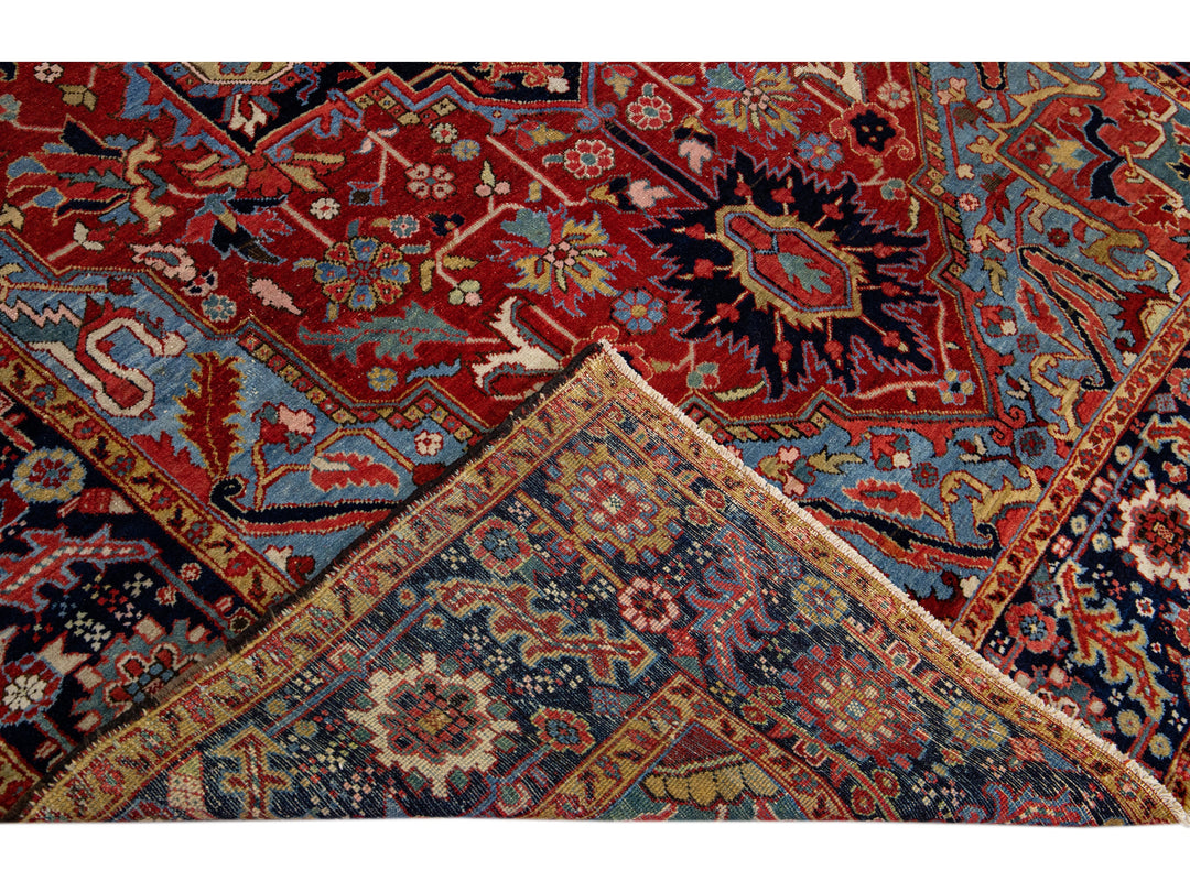 Antique Persian Heriz  Wool Rug 8 x 12