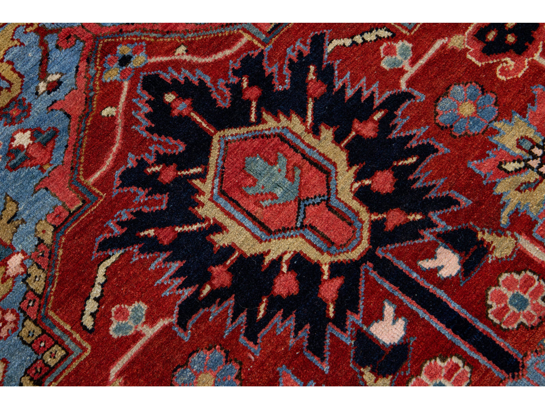 Antique Persian Heriz  Wool Rug 8 x 12