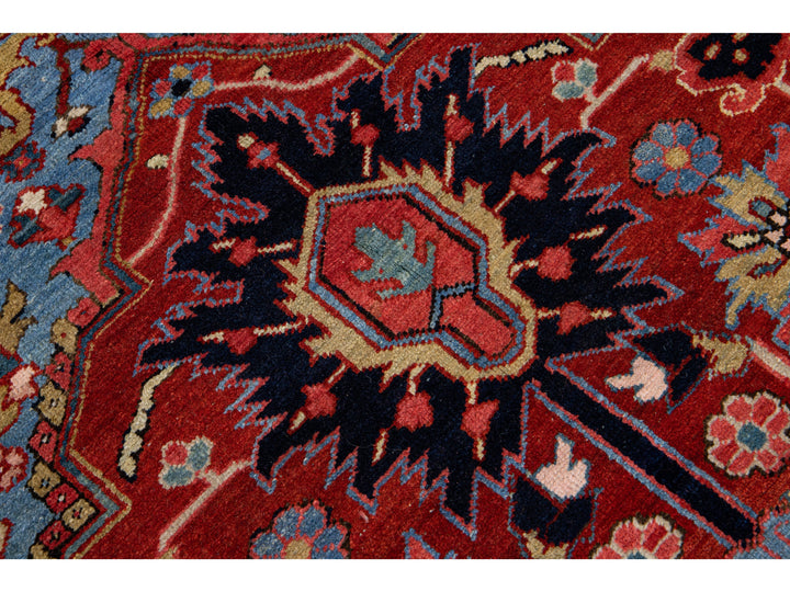Antique Persian Heriz  Wool Rug 8 x 12