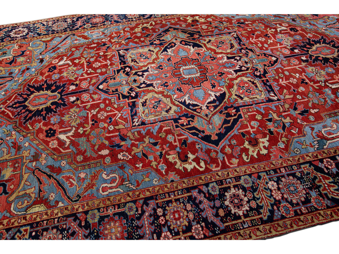 Antique Persian Heriz  Wool Rug 8 x 12