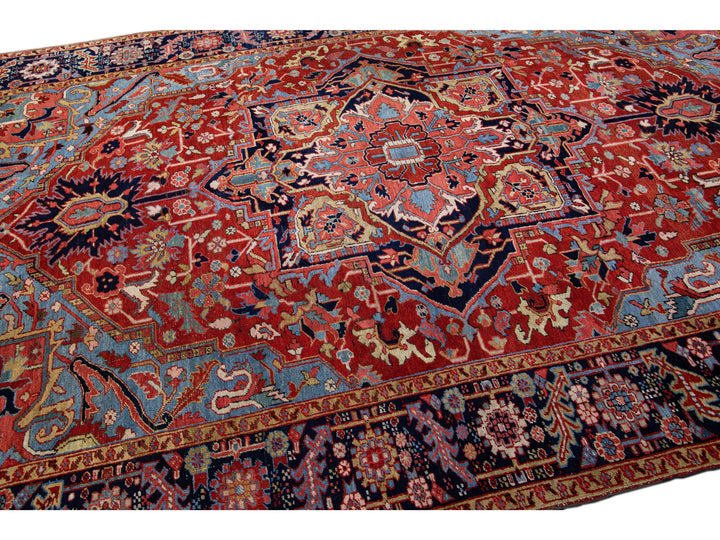 Antique Persian Heriz  Wool Rug 8 x 12