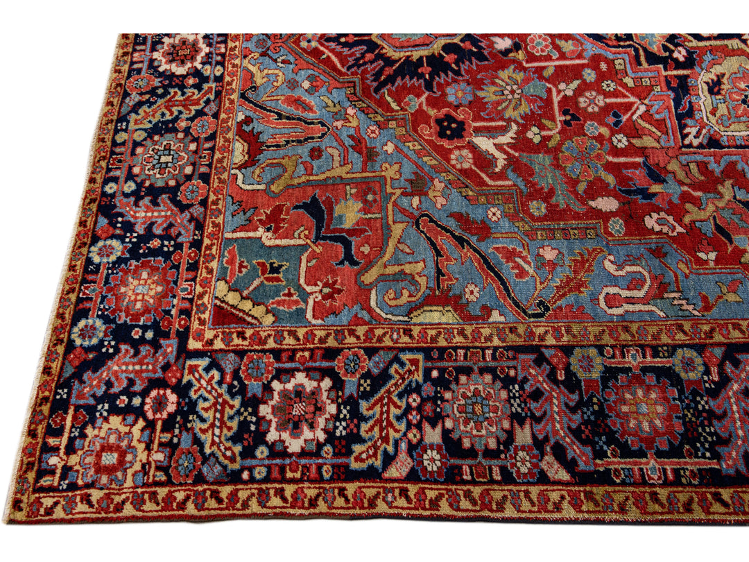 Antique Persian Heriz  Wool Rug 8 x 12