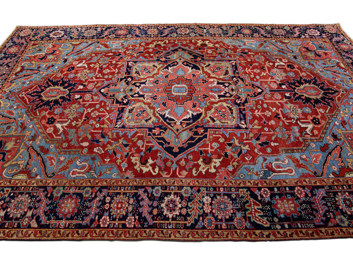 Antique Persian Heriz  Wool Rug 8 x 12