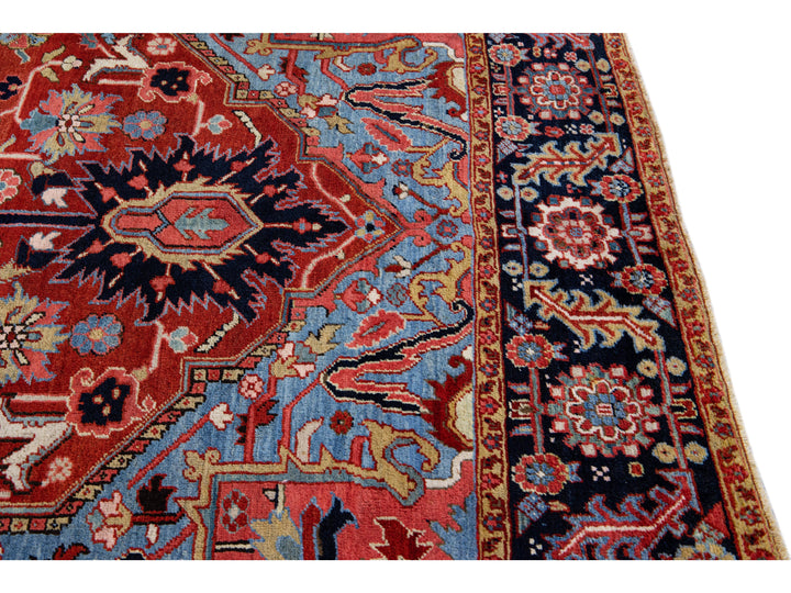 Antique Persian Heriz  Wool Rug 8 x 12