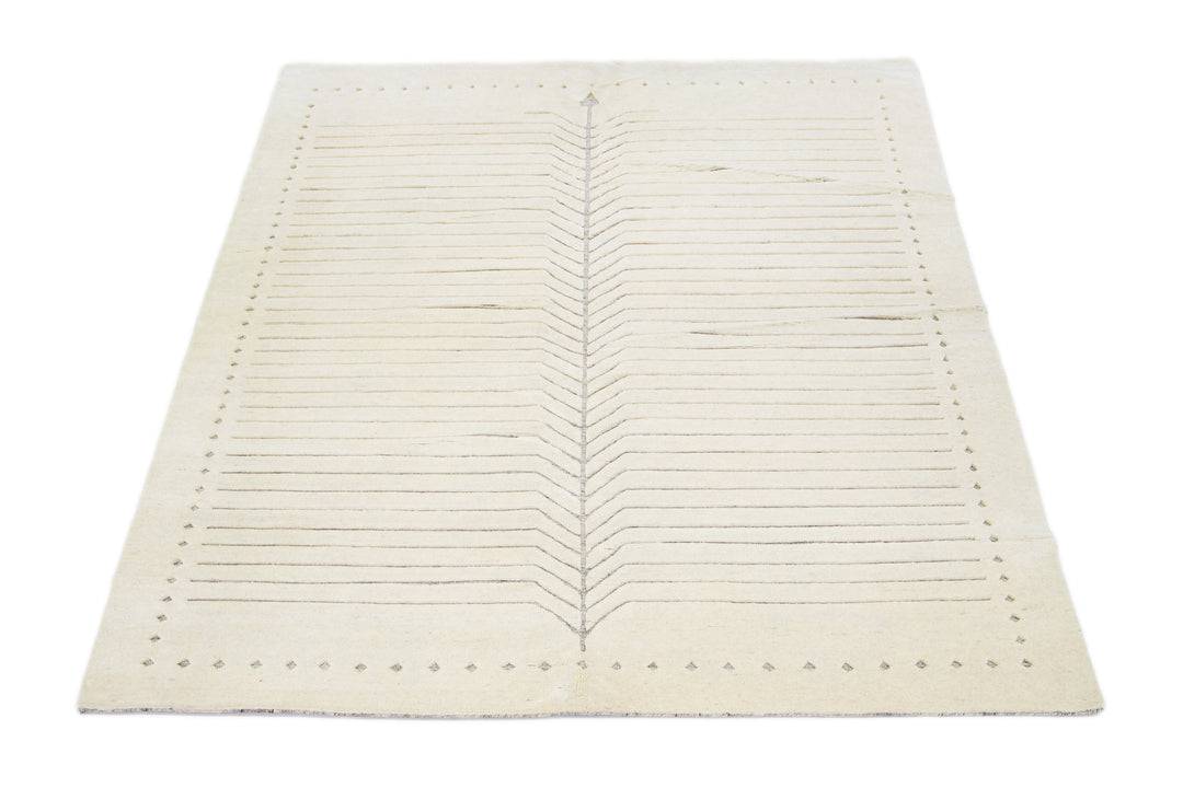 Modern Moroccan Wool Rug 9 X 12