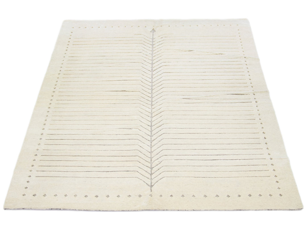 Modern Moroccan Wool Rug 9 X 12