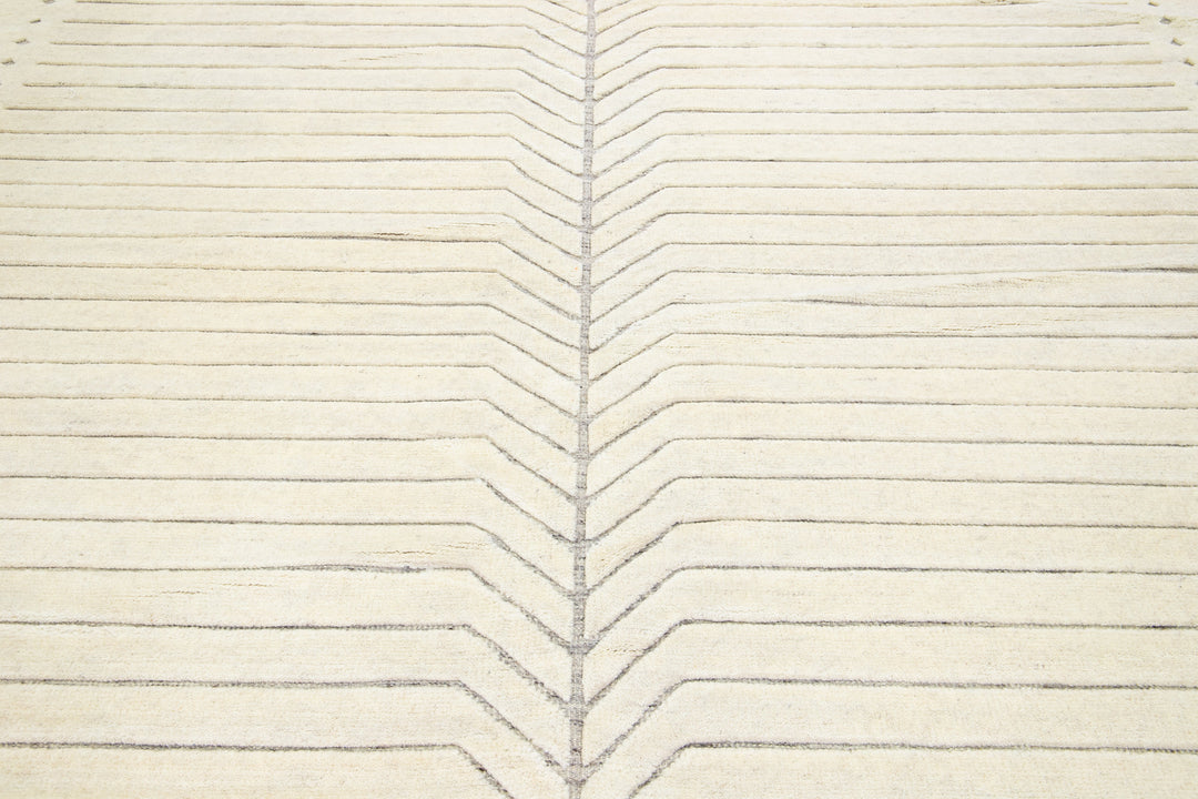 Modern Moroccan Wool Rug 9 X 12