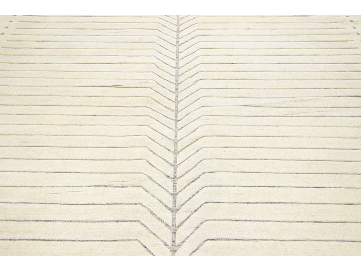 Modern Moroccan Wool Rug 9 X 12