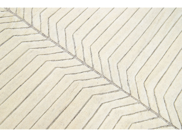 Modern Moroccan Wool Rug 9 X 12