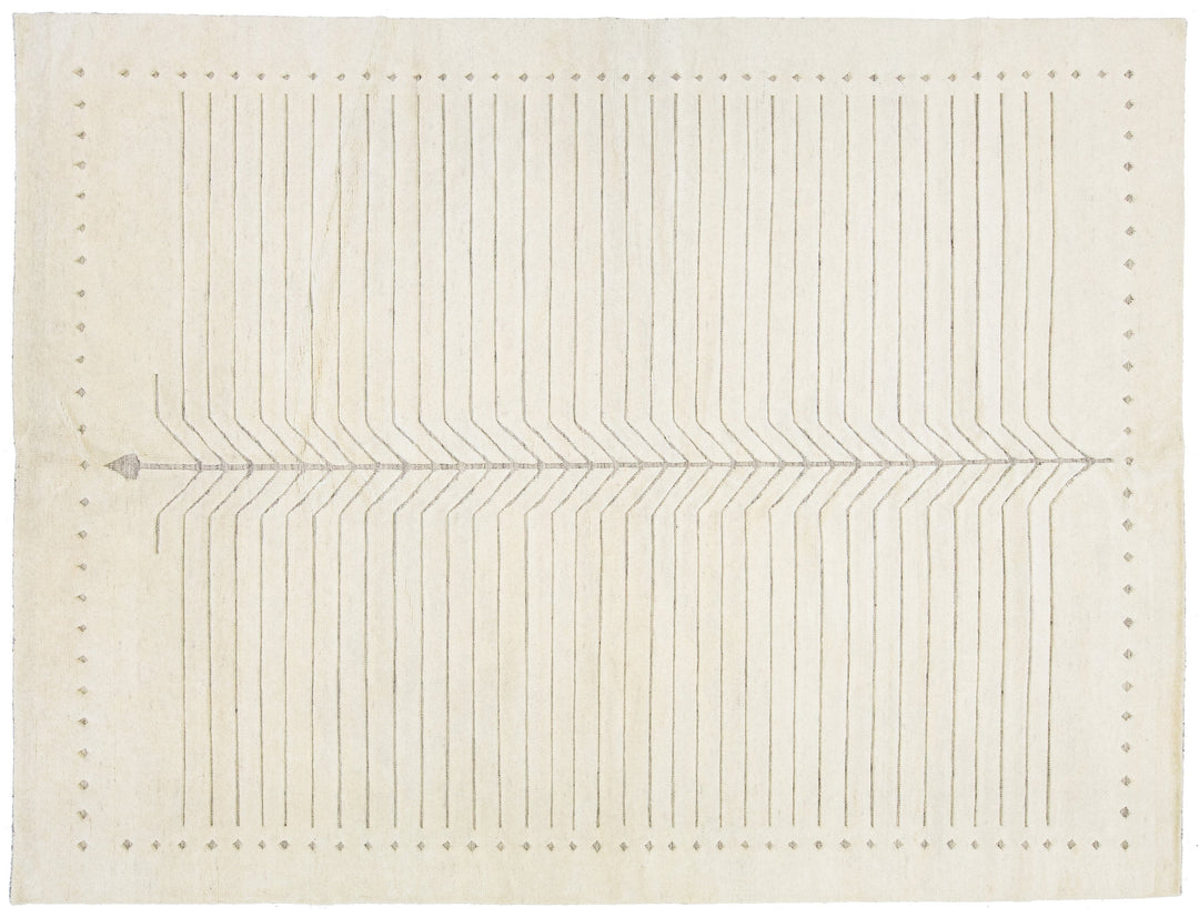 Modern Moroccan Wool Rug 9 X 12