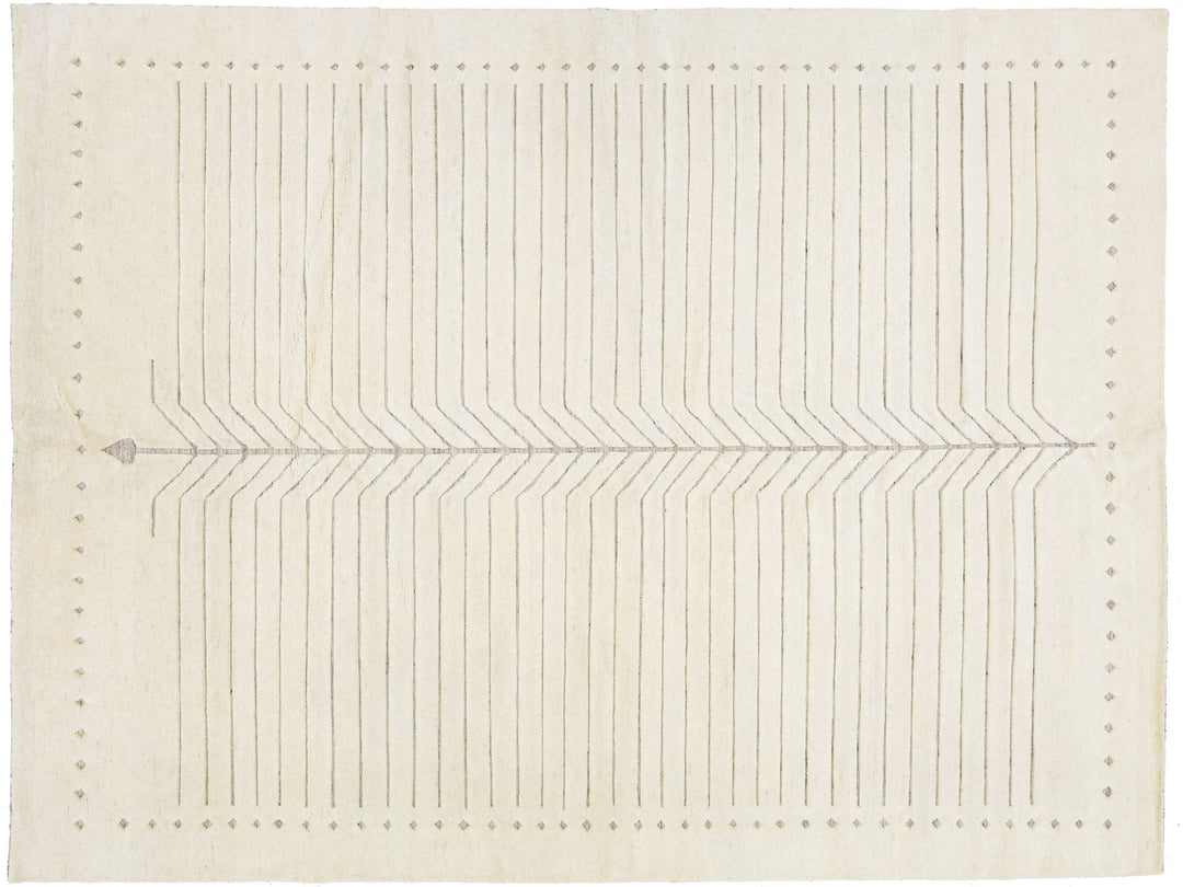 Modern Moroccan Wool Rug 9 X 12